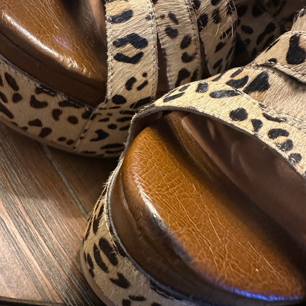 JEFFREY CAMPBELL Women's She-Man platform wedge Size 8 Cheetah Print Gently used - Picture 4 of 11